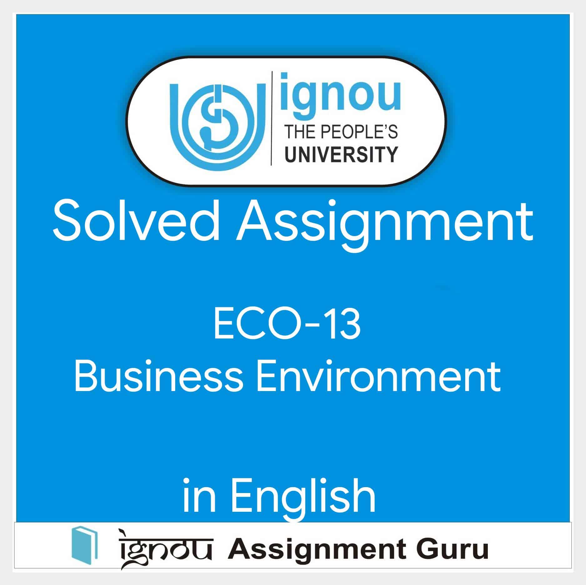ignou eco 13 solved assignment 2022 23