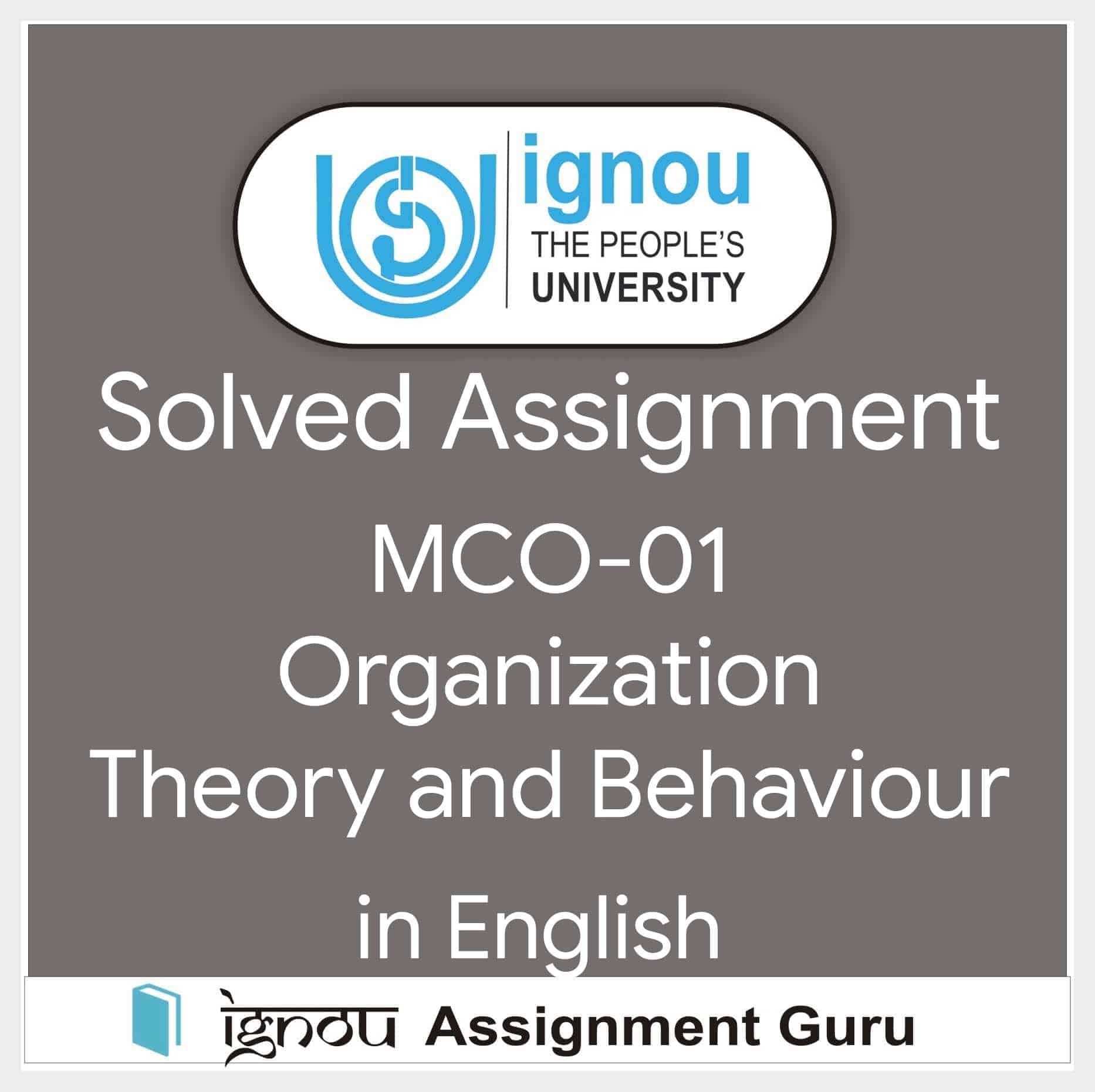 ignou mco 01 solved assignment 2022 23