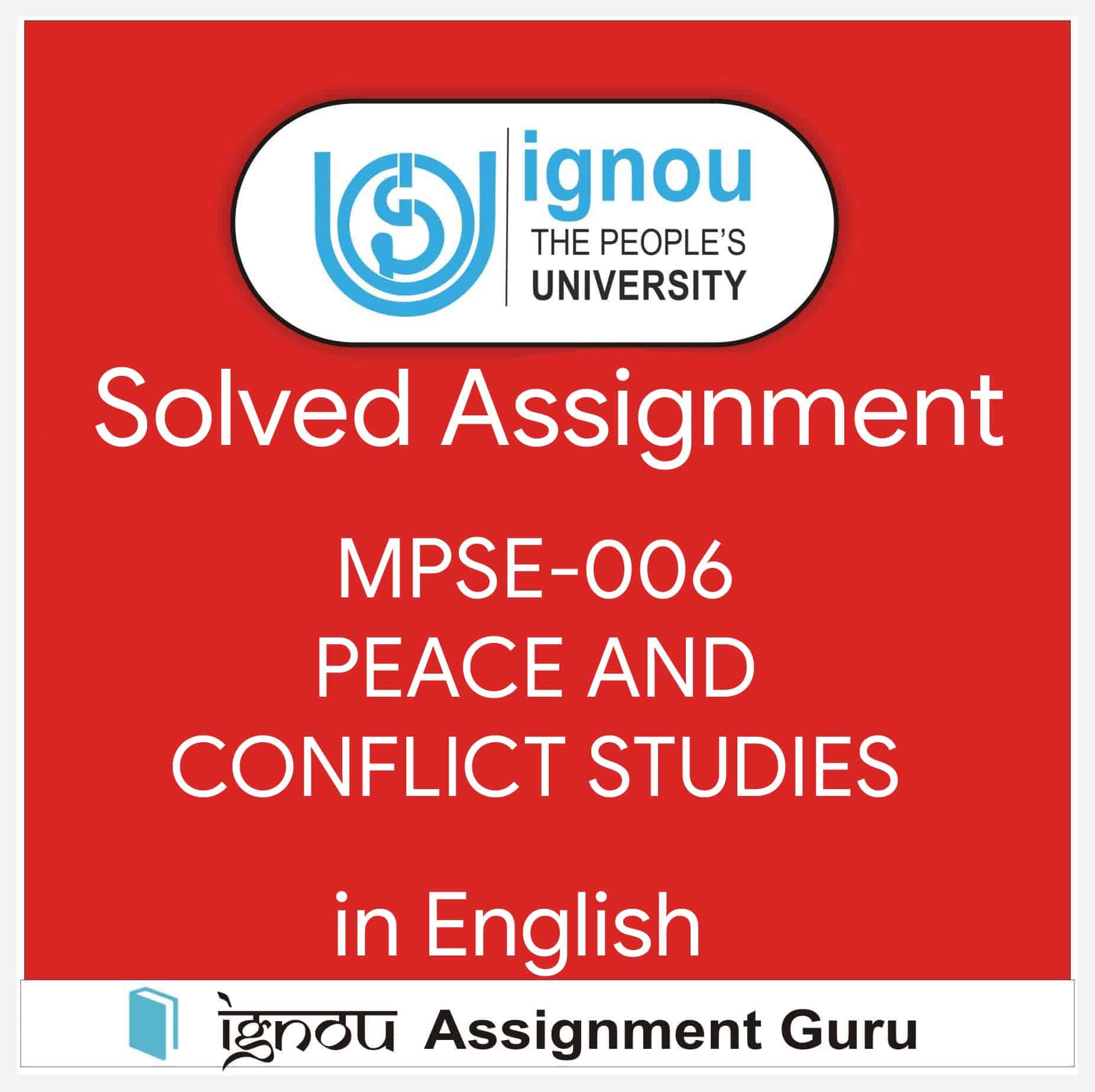 mpse 006 solved assignment in english
