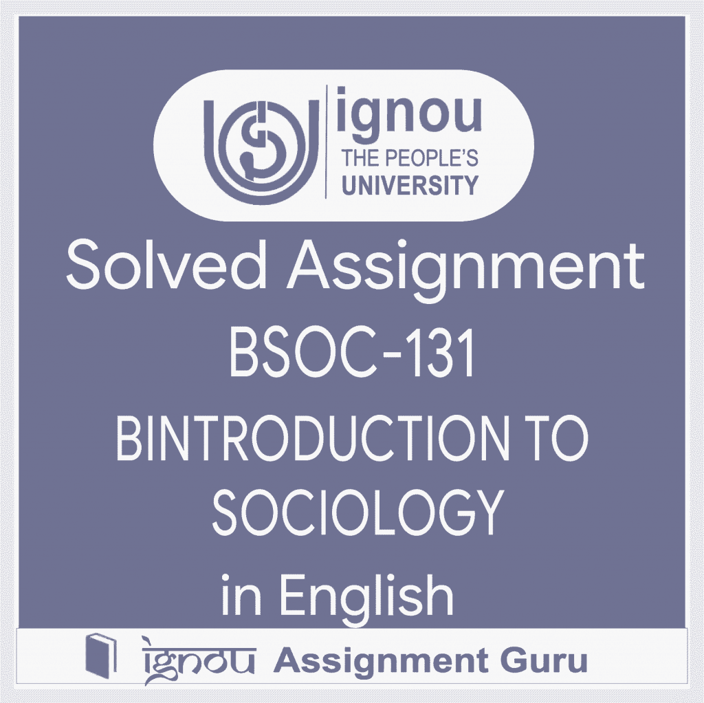 ba sociology solved assignment