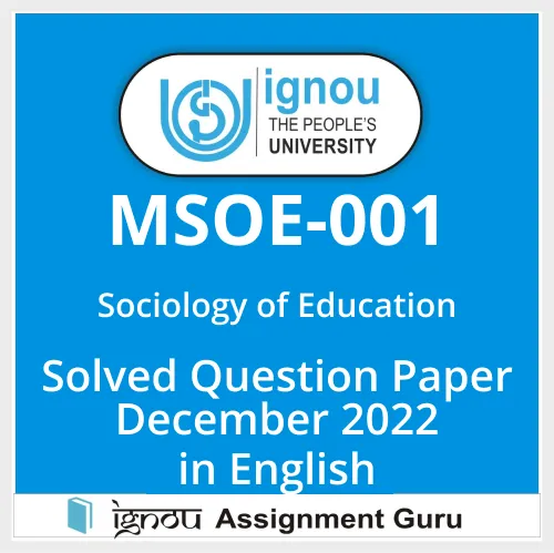 msoe 001 assignment question paper